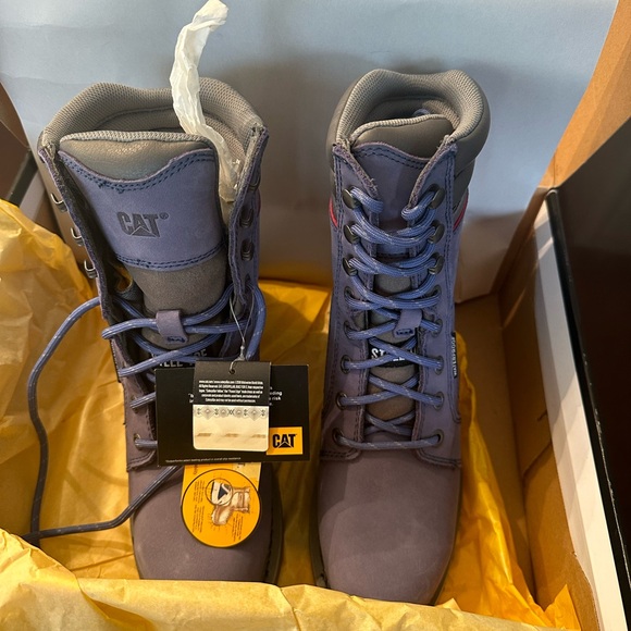 Blue Lace-Up Boots - Picture 4 of 4